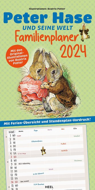 Peter Hase und seine Welt Kalender 2024 Familienplaner