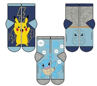 SADA 3 KS PONOŽKY POKÉMON - velikost 27-30