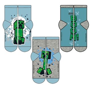 SADA 3 KS PONOŽKY MINECRAFT - velikost 27-30