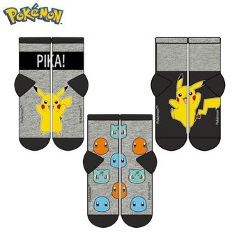 SADA 3 KS PONOŽKY POKÉMON - velikost 31-34