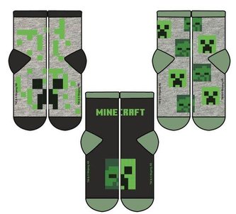 SADA 3 KS PONOŽKY MINECRAFT - velikost 31-34