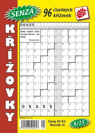 Senza číselné křížovky 4/2023 Senza číselné křížovky 4/2023
