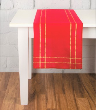 Ubrus - běhoun na stůl CHRISTMAS SHINE červená 40x140 cm ESSEX