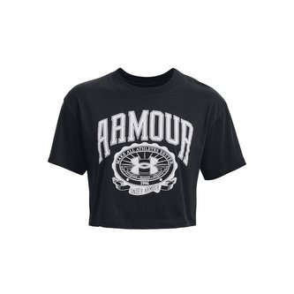 T-shirt Collegiate Crest Crop SS Grey - Under Armour - Velikost: S