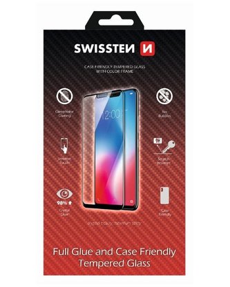 Swissten sklo Full Glue , Color frame, Case friendly pro Apple iPhone 6/6S bílé