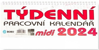 Pracovní midi týdenní 2024 - stolní kalendář