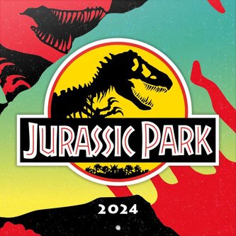 Oficiální nástěnný kalendář Jurský park 2024: 16 měsíců (SQ 30 x 30|60 cm)