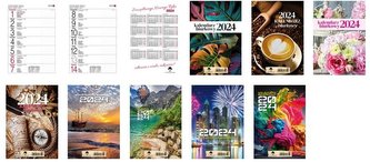 Kalendarz 2024 A5 biurkowy pionowy tyg. MIX