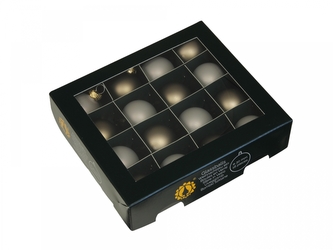 Skleněné baňky eukalyptus 3 cm, sada 16 ks