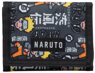 Peněženka rozkládací Naruto: Logo a Nápisy (12 x 10 x 2 cm)