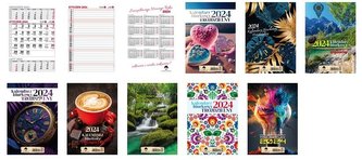 Kalendarz 2024 A5 biurkowy pionowy MIX