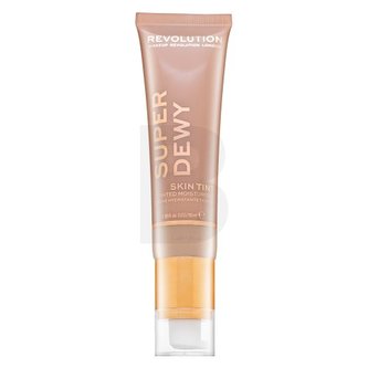 Makeup Revolution Super Dewy Skin Tint Moisturizer - Light Beige tónující a hydratační emulze 55 ml