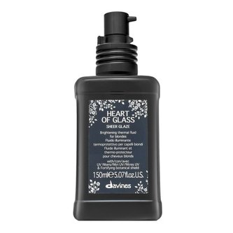 Davines Heart Of Glass Sheer Glaze Brightening Thermal Fluid bezoplachová péče pro barvené, chemicky ošetřené a zesvětlené vlasy 150 ml