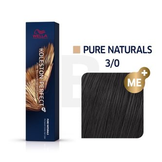 Wella Professionals Koleston Perfect Me+ Pure Naturals profesionální permanentní barva na vlasy 3/0 60 ml