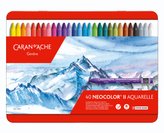 Akvarelové pastely "Neocolor II", 40 různých barev, CARAN D'ACHE 7500.340