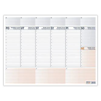 Stolová podložka - bez kalendária