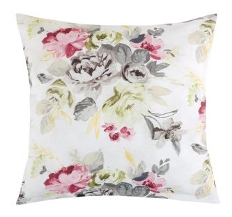 Polštářek EMA - šedorůžové květy - 45x45 cm