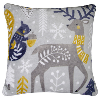 Polštář FESTIVE PETS 40x40cm šedá Essex mikrovlákno