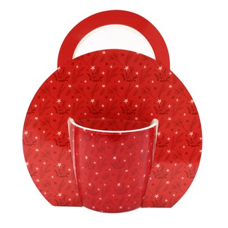 HOME ELEMENTS Hrnek 300 ml, Červený design