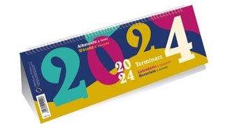 Kalendarz 2024 poziomy ze spiralką kolory