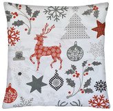 Bavlněný vánoční polštář 042 CHRISTMAS TIME 100% bavlna 40x40 cm, Mybesthome