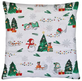 Bavlněný vánoční polštář 044 CHRISTMAS TIME 100% bavlna 40x40 cm, Mybesthome