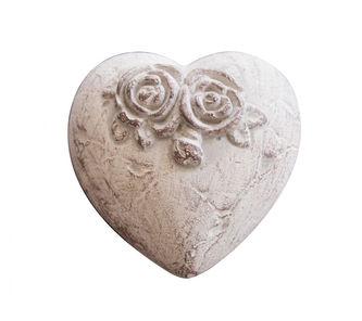 Srdce cement Rosa 5,5x9x9 cm