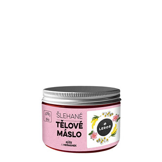 LEROS Šlehané tělové máslo Růže & heřmánek 140 ml