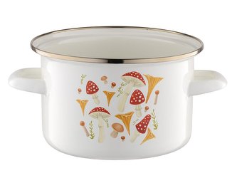 SMALTOVANÝ HRNIEC GRZYBKI 18CM 2,65L