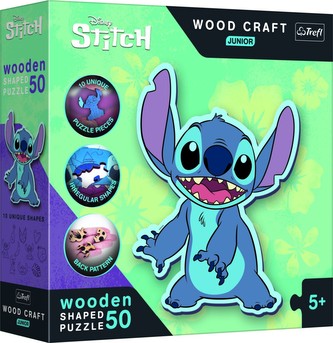 Dřevěné puzzle junior Lilo & Stitch 50 dílků