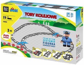 Klocki MUBI Tory kolejowe 28 elementów