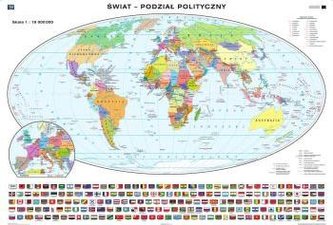 Geografia Mapa ścienna Polska  Podział polityczny/mapa konturowa (ćwiczeniowa), dwustronna