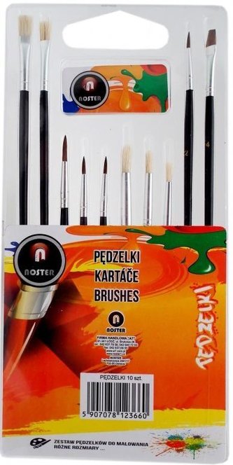 Pędzelki blister 10 sztuk