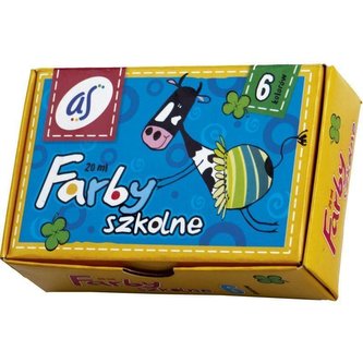 Farby szkolne 6 kolorów 20ml Farby szkolne 6 kolorów 20ml