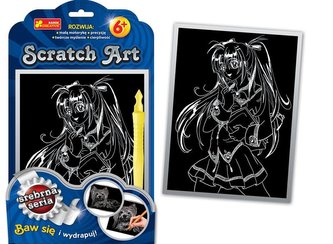 Scratch Art Dziewczyna z warkoczykami