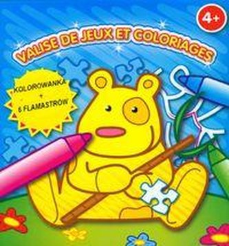 Valise de jeux et coloriages/miś