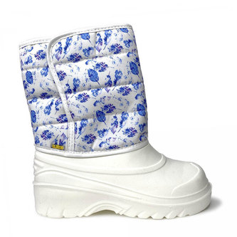 Oldcom Zimní boty JUMPER Bílé Kytičky Velikost: 39/40, Barva: Bílá