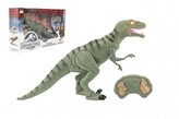 Dinosaurus chodící IC velociraptor plast 50cm na baterie se zvukem se světlem v krabici 53x32,5x12cm
