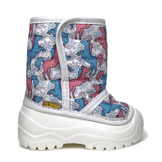 Oldcom Zimní Boty FROZZY Bílé/Pony Dětské Velikost: 26/27, Barva: Bílá