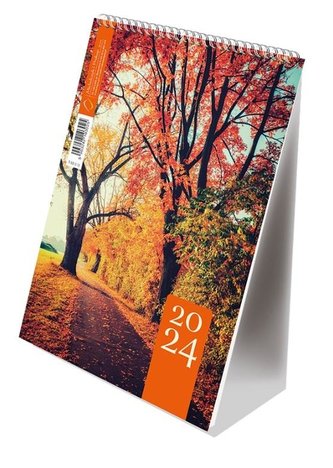 Kalendarz 2024 pionowy B6 ze spiralką jesień