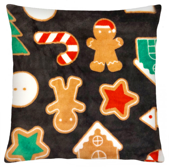 Vánoční polštář CHRISTMASSY černá 40x40 cm mikrovlákno  ESSEX