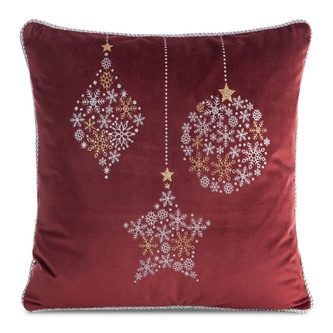Vánoční polštář NATALE SW 53 vínová 45x45 cm mikrovlákno MyBestHome