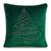 Vánoční polštář NATALE SW 51 zelená 45x45 cm mikrovlákno MyBestHome