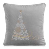 Vánoční polštář NATALE SW 66 stříbrná 45x45 cm mikrovlákno MyBestHome