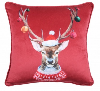 Vánoční polštář s výplní JOYEUX motiv A 40x40 cm France