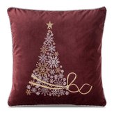 Vánoční polštář NATALE SW 65 vínová 45x45 cm mikrovlákno MyBestHome