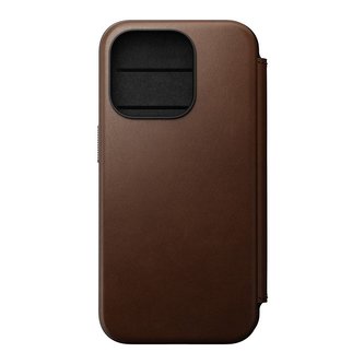 Nomad Modern Leather Folio, brown - iPhone 15 Pro