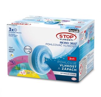 Ceresit Stop Vlhkosti Aero 360° náhradní tablety vůně přírody mix 3 x 450 g