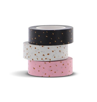 Sada 3 washi pásek Filofax Confetti | 15mm x 5m