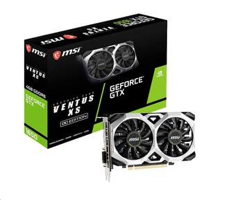 MSI VGA NVIDIA GeForce GTX 1650 VENTUS XS D6 4G OCV1, 4GB GDDR6, 1xDP, 1x HDMI, 1xDVI